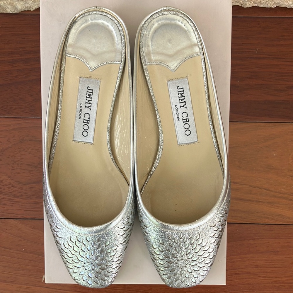 Jimmy Choo Maya Glitter Mules